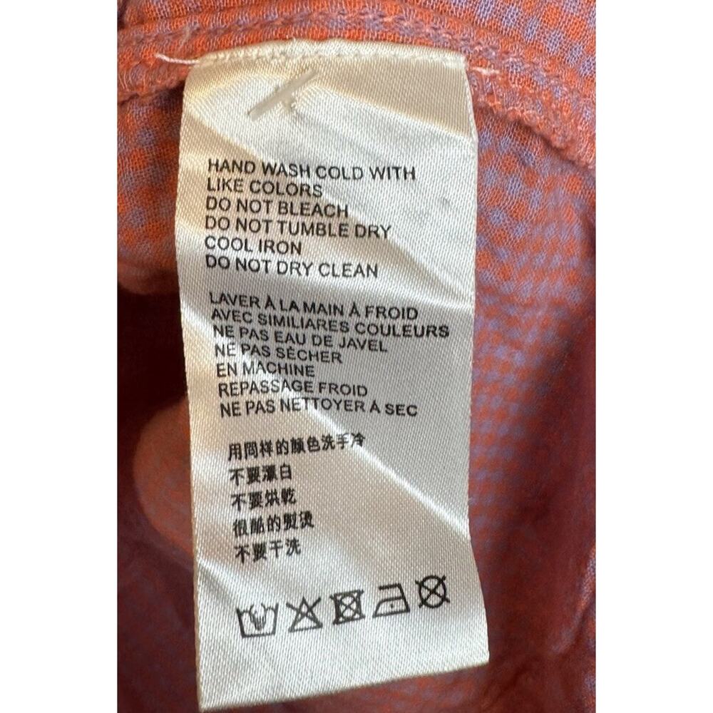 Seen Worn Kept Pink Plaid Hi-Lo Hem Button Front Shirt Blouse Size 4 Cotton - Picture 7 of 8